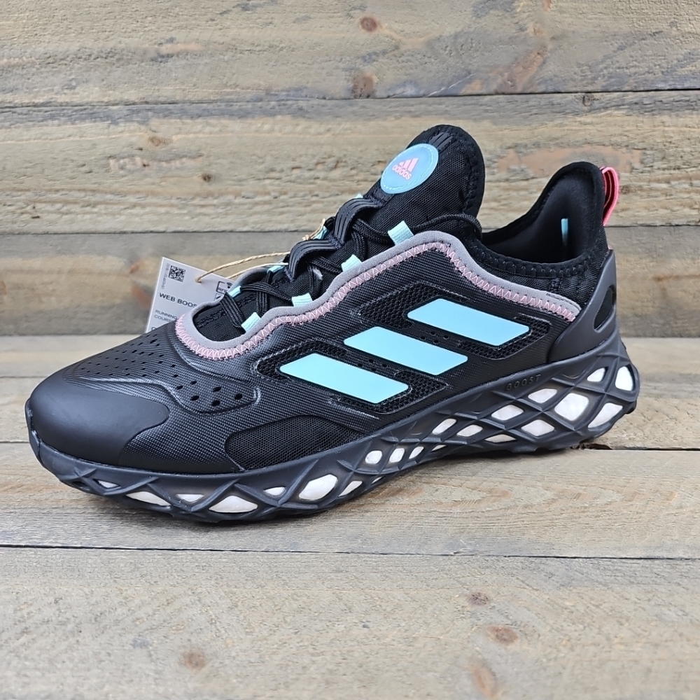 adidas Web Boost Men's Running Sportswear Shoes Carbon/Black/ Bliss Blue - Picture 3 of 12